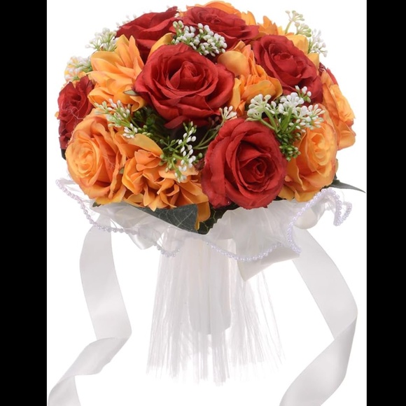 NWT Artificial Rose Wedding Bouquet - Picture 3 of 7